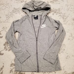 Kids Nike Gray Full Zip Hoodie